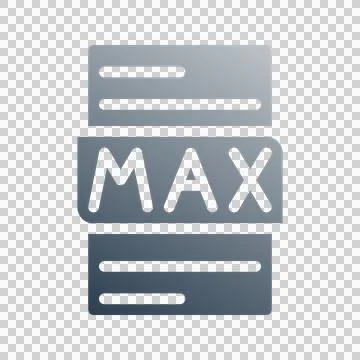 Max file type document gradient fill icon.  イラスト素材
