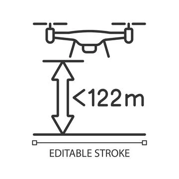 Max flight height linear manual label icon Stock-Illustration