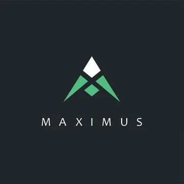 MAX letter arrow and triangle design concept vector icon for branding identit Illustration