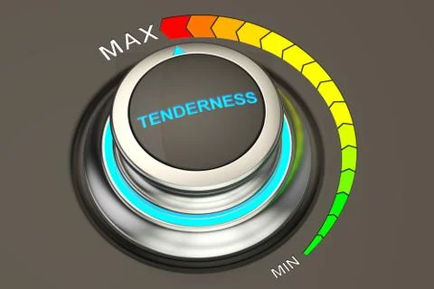 Max level of tenderness concept, 3D rendering Stock Illustration