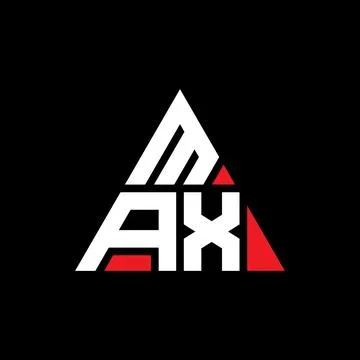 MAX triangle letter logo design with triangle shape. MAX triangle logo desi.. Stock Illustration