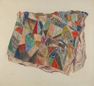 Max Unger, Patchwork Quilt, 1935 1942 Patchwork Quilt Copyright: xpiemagsx... Stock Photos