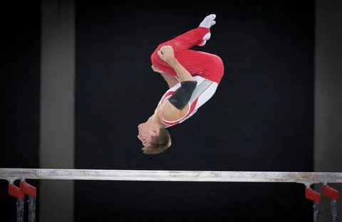 Max Whitlock In The Parallel Bars At The Commonwealth Games In Glasgow. Aug 1st  Stock Photos