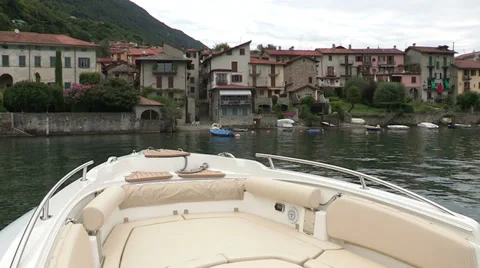 Maxi rib on Como lake Stock Footage 32318831