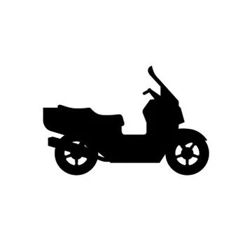 Maxi Scooter silhouette Stock Illustration