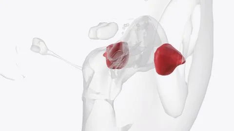 The maxillary sinus, or antrum of Highmore, lies within the body of the max.. Stock Illustration
