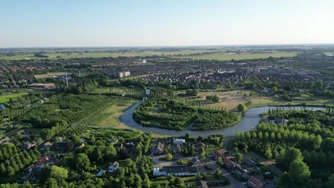 Maxima Park in Netherlands by drone Video stock 245186507