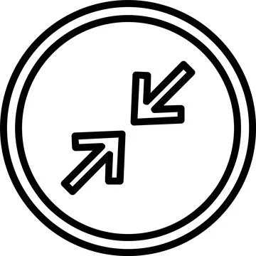 Maximize Arrow Line Icon Design Stock Illustration