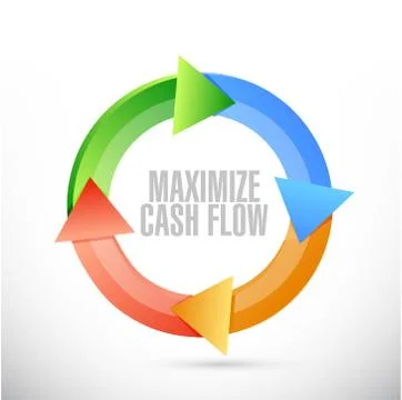 Maximize cash flow cycle sign illustration イラスト素材