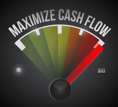 Maximize cash flow mark illustration design Illustrazione stock