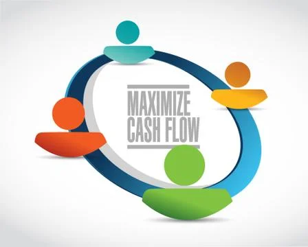 Maximize cash flow people network sign イラスト素材