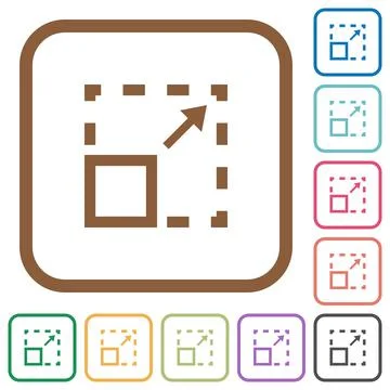 Maximize element simple icons Illustrazione stock