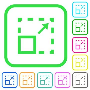 Maximize element vivid colored flat icons icons Stock Illustration