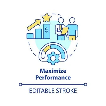 Maximize performance concept icon Stock Illustration
