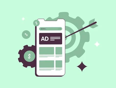 Maximize PPC revenue with effective ad strategies. Boost campaign profitability Stock Illustration