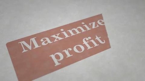Maximize profit-Paint On Logo Video stock 124610814