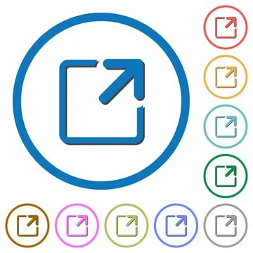 Maximize window icons with shadows and outlines Illustrazione stock