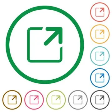 Maximize window outlined flat icons Illustrazione stock