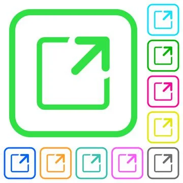 Maximize window vivid colored flat icons icons Stock Illustration