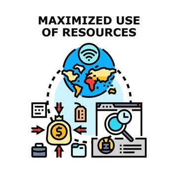 Maximized use of resources concept illustration 스톡 일러스트