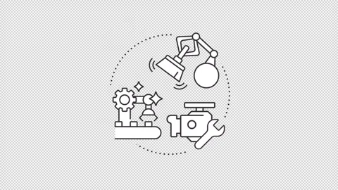 Maximizing asset lifecycle value animated line concept icon set Stock Footage 346720318