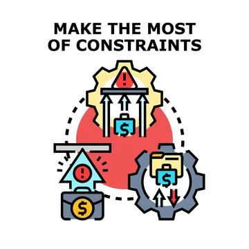 Maximizing business value despite constraints and challenges Stock Illustration