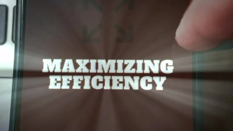 Maximizing Efficiency themed graphic presentation generated on smartphone Stock Footage 289091379