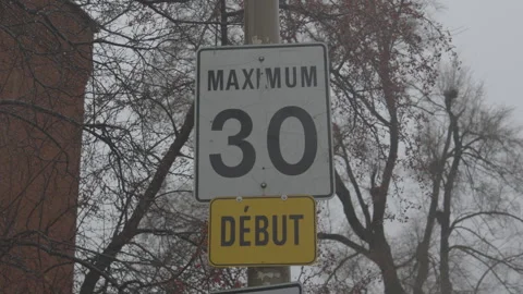 Maximum 30 speed road sign Video stock 297513105
