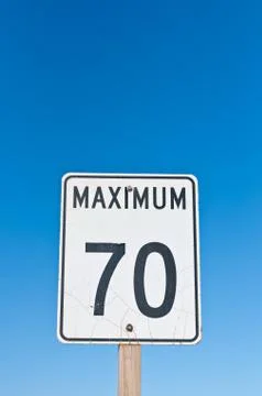Maximum 70 Sign Stock Photos