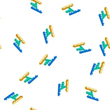 Maximum diving depth on course isometric icon seamless pattern Stock Illustration