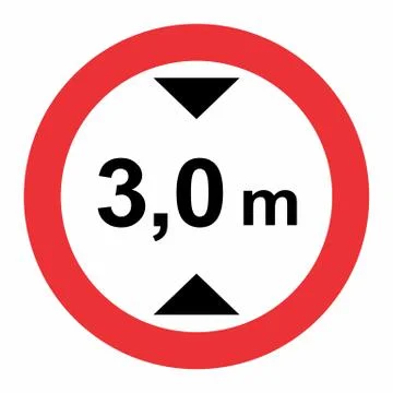 Maximum height traffic sign Stock Illustration