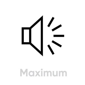 Maximum icon. Editable Vector Outline. Stock Illustration