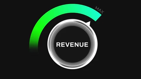 Maximum revenue generating concept 4k animation with node turning full on Stock-Footage 301373796