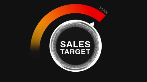 Maximum Sales Target showing with the Node turning full, 4k Animation. 스톡 동영상 297517332