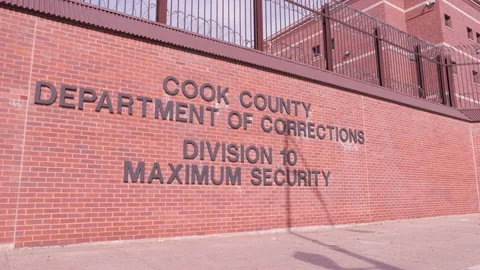 Maximum Security Cook County Corrections exterior 4k Video stock 159809372