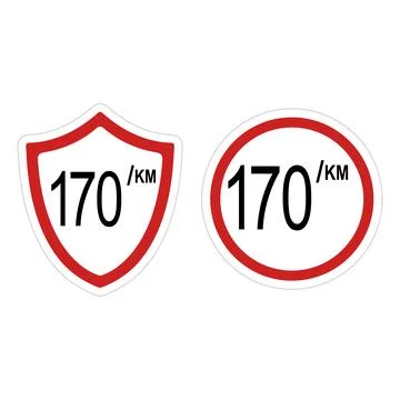 Maximum speed limit sign Stock Illustration