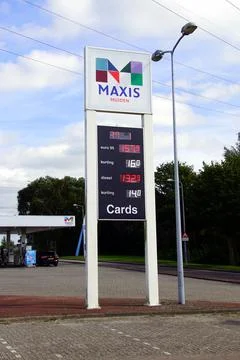Maxis fuel station logo Stock Photos