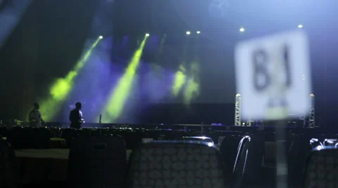 Maxwell Awards Banquet Setup Stock Footage 41042781