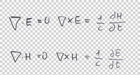 Maxwell's equations written in black marker 스톡 일러스트