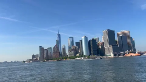 May 08, 2024 - Panoramic view of Day time New York city skyline Stock Footage 294552618