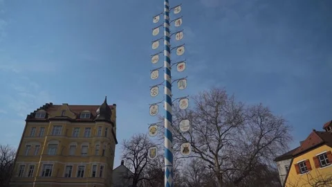 May 1, 2022. Munich, Germany. Most beautiful squares Wiener Platz in Haidhausen Stock Footage 294709569