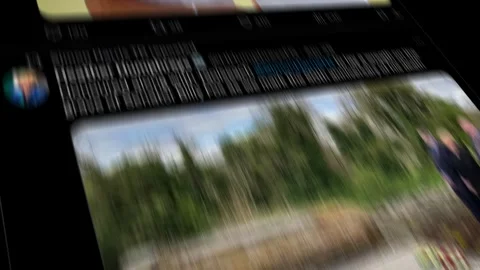 MAY 1, 2024: Scrolling Simon Harris TD, X App, Profile Page on an iPhone Stock Footage 274197738