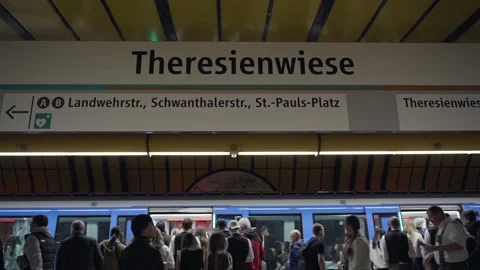 May 1, 2026. Munich, Germany. Am Bahnhof Theresienwiese in Muenchen, Deutschland Stock Footage 335170968