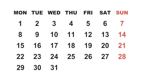 May 1, 2028, Animated 2026 planner showcasing May calendar, highlighting May 1st Video stock 320079642