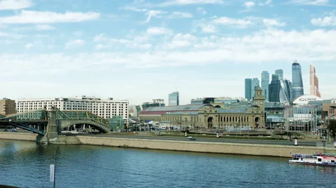 May 10, 2015. Main building of famous Kievsky Railway Terminal in Moscow. Stock Footage 49967210