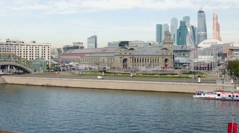 May 10, 2015. Main building of famous Kievsky Railway Terminal in Moscow. 库存影片 49967946
