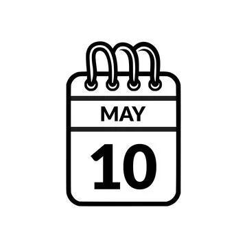 May 10 Calendar icon vector illustration. Stock Illustration