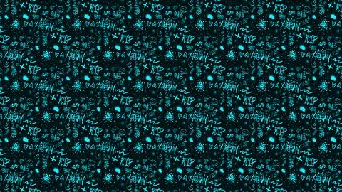 May 11 2026 Dark Teal Graffiti Seamless Pattern Urban Street Art Neon Texture Stock Illustration