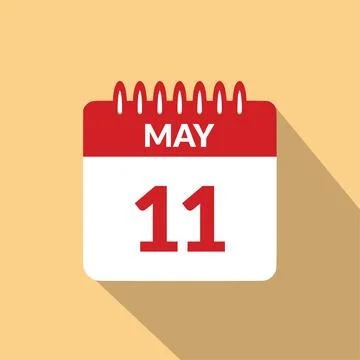 May 11 Calendar icon vector illustration. Stock Illustration