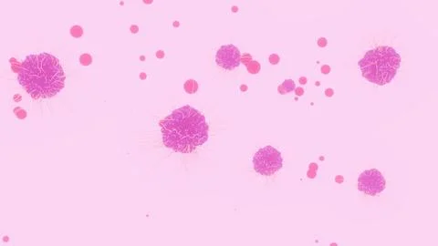 May 14 2026 Abstract Pathogen Particles Pink Pastel Minimal Background 4K Stock-Illustration